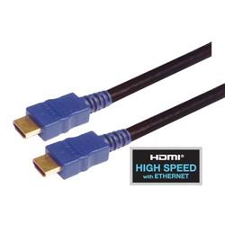 带以太网功能高速HDMI 线缆，公头/公头，蓝，模塑成型，0.5米的图片