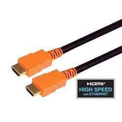 带以太网功能高速HDMI 线缆，公头/公头，橙，模塑成型，2米的图片