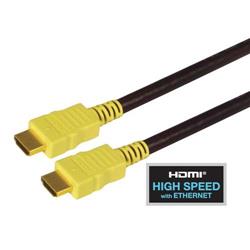 带以太网功能高速HDMI 线缆，公头/公头，黄，模塑成型，4米的图片