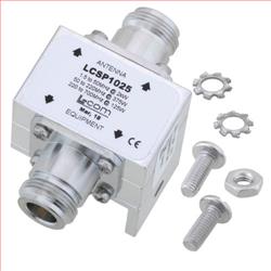 Type N F/F In/Out RF Surge Protector 1.5MHz - 700MHz DC Block 2kW 50kA Blocking Cap and Gas Tube的图片