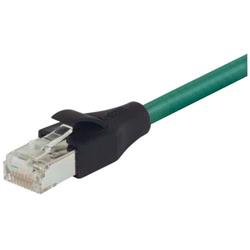 Cat6a Double Shielded Outdoor Industrial High Flex Ethernet Cable TPE, RJ45 / RJ45, Teal, 40.0ft的图片