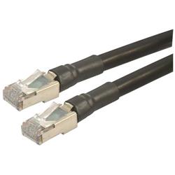 6类屏蔽户外级线缆组件，RJ45/RJ45，黑，10英尺（3米）的图片