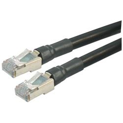 Cat6 Shielded Outdoor Patch Cable, RJ45/RJ45, Black, 150.0 ft的图片