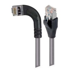 超5类屏蔽直角型跳线，直角左出线/直通，灰，15英尺（4.6米）的图片
