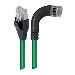超5类屏蔽直角型跳线，右出线/直通，绿，25英尺（7.6米）的图片