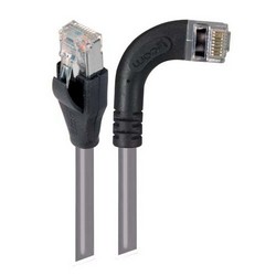超5类屏蔽直角型跳线，右出线/直通，灰，2英尺（0.6米）的图片