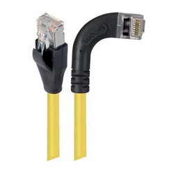 超5类屏蔽直角型跳线，右出线/直通，黄，30英尺（9.1米）的图片