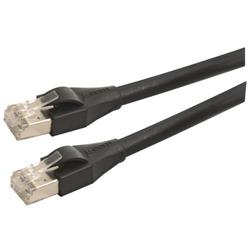 超5类屏蔽户外级线缆组件，RJ45/RJ45，黑，5英尺（1.5米）的图片