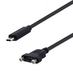 USB 2.0线缆，面板安装式Type-C/Type-C公头，3米的图片