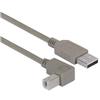 USB 2.0 线缆组件 ,  A 型公头 / 下直角 B 型公头 , 3.0m, 灰色的图片