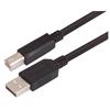 USB 2.0 线缆组件, 低烟无卤 , A 型公头 / B型公头, 1.0m, 黑色的图片