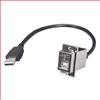 USB B型耦合器线缆，穿壁式B母头/自锁型A公头，12英寸（0.3米）的图片