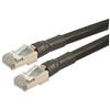 6类屏蔽户外级线缆组件，RJ45/RJ45，黑，3英尺（0.9米）的图片