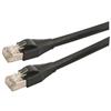超5类屏蔽低烟无卤户外级线缆组件，RJ45/RJ45，黑，100英尺（30.5米）的图片