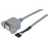 USB B型线缆，穿壁式母头/排母，0.3米的图片